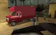 Ryder getting the GSF come good weapons in GTA San Andreas (Image via GTA Wiki)